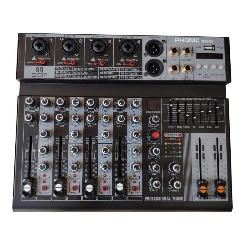 Tous Type et modèles de Console de Mixage PHONIC MIX-24 - 4