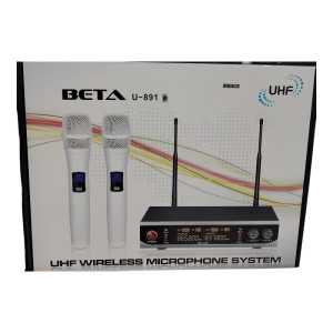 Système de Microphone Sans Fil UHF BETA U-891 - Double Micros