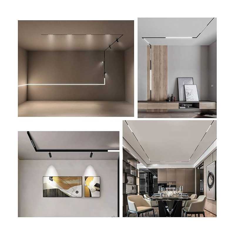 Spot Piste Magnétique Noir LED 20W - Éclairage Professionnel
