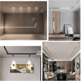 Spot Piste Magnétique Noir LED 20W - Éclairage Professionnel