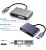 Adaptateur USB 3.0 TO HDMI AND double disque DVI-I