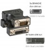 Adaptateur VGA (HDDB15) mâle to DVI-I femelle