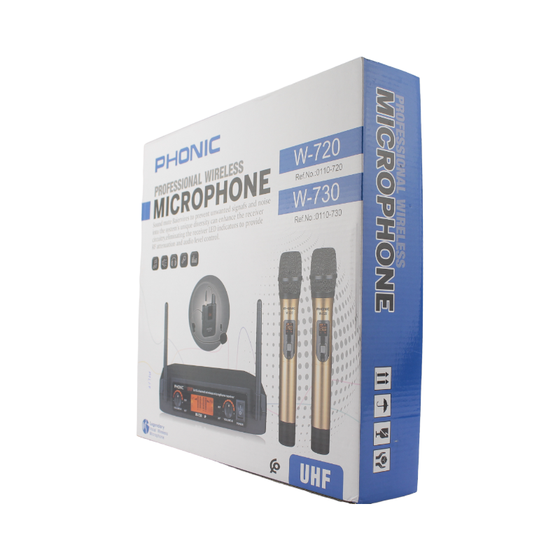 Tous Type et modèles de Microphone san-fil PHONIC W-720 ➤