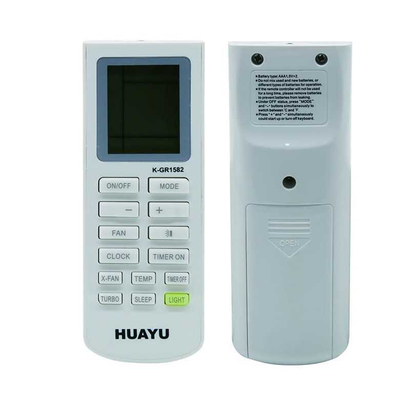 Tous Type et modèles de Télécommande Climatiseur K-GR1582 ➤
