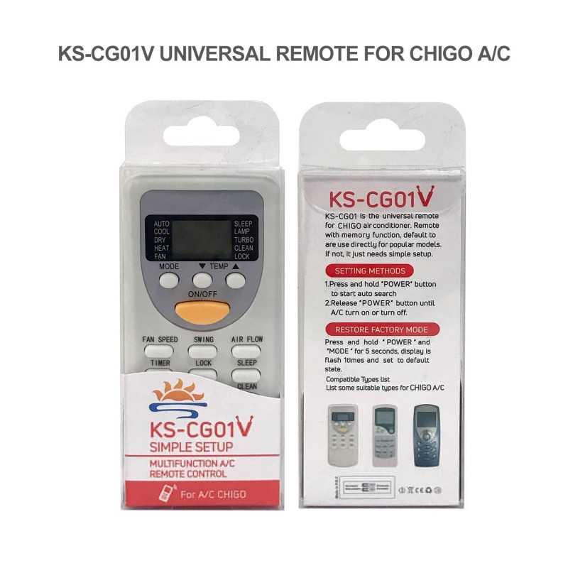 Télécommande de CLIMATISEUR KS-LG01V POUR CHIGO
