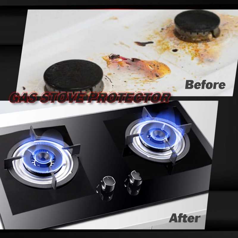 12Pcs Protecteur de cuisinière à gaz,10.6" Couvre-brûleurs réutilisables pour cuisinière à gaz Couvre-plaques antiadhésives