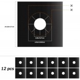 12Pcs Protecteur de cuisinière à gaz,10.6" Couvre-brûleurs réutilisables pour cuisinière à gaz Couvre-plaques antiadhésives