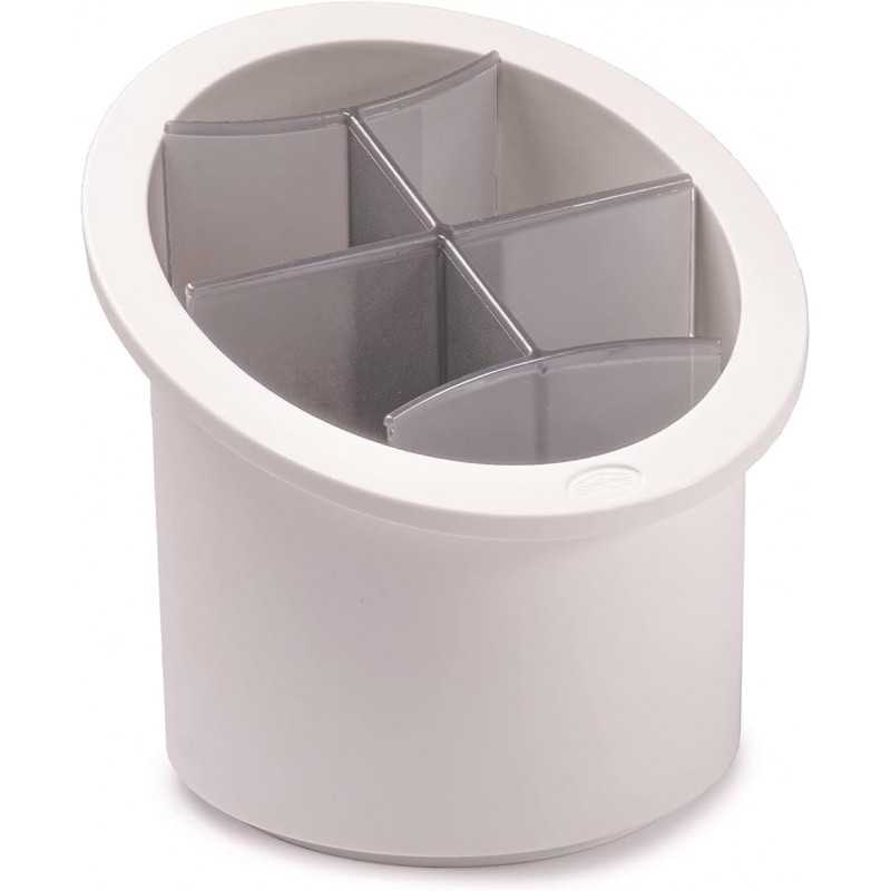 Snips, Égouttoir à Couverts avec séparateurs, Organisateur d'évier de Cuisine Blanc et Gris, Boite Rangement Porte-Utensiles 17 Snips, Égouttoir à Couverts avec séparateurs, Organisateur d'évier de Cuisine Blanc et Gris, Boite Rangement Porte-Utensiles 17