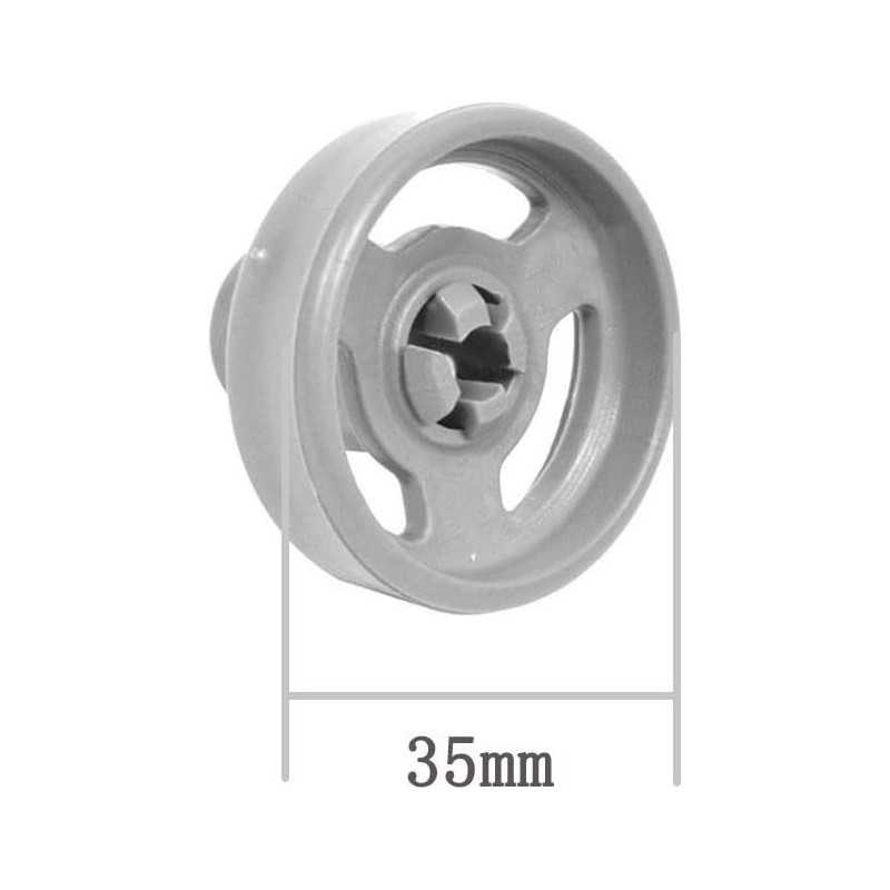 Lot de 4 roulettes universelles pour panier inférieur de lave-vaisselle Hotpoint/Candy/Ariston/Creda/Fisher &