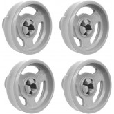 Lot de 4 roulettes universelles pour panier inférieur de lave-vaisselle Hotpoint/Candy/Ariston/Creda/Fisher &