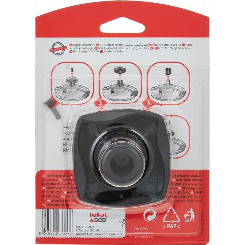 Seb Bouton de serrage cocotte-minute, Compatible avec les autocuiseurs Authentique inox induction, Accessoire officiel, Noir Seb Bouton de serrage cocotte-minute, Compatible avec les autocuiseurs Authentique inox induction, Accessoire officiel, Noir