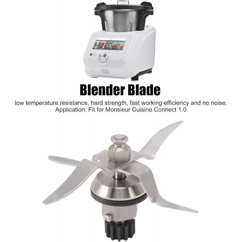 Lame de Mixeur pour Monsieur Cuisine Connect 1.0, 4 Ailettes 12 Dents en Acier Inoxydable, Pièce de Rechange, Ensemble de Lame