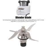 Lame de Mixeur pour Monsieur Cuisine Connect 1.0, 4 Ailettes 12 Dents en Acier Inoxydable, Pièce de Rechange, Ensemble de Lame