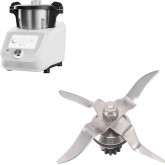 Lame de Mixeur pour Monsieur Cuisine Connect 1.0, 4 Ailettes 12 Dents en Acier Inoxydable, Pièce de Rechange, Ensemble de Lame