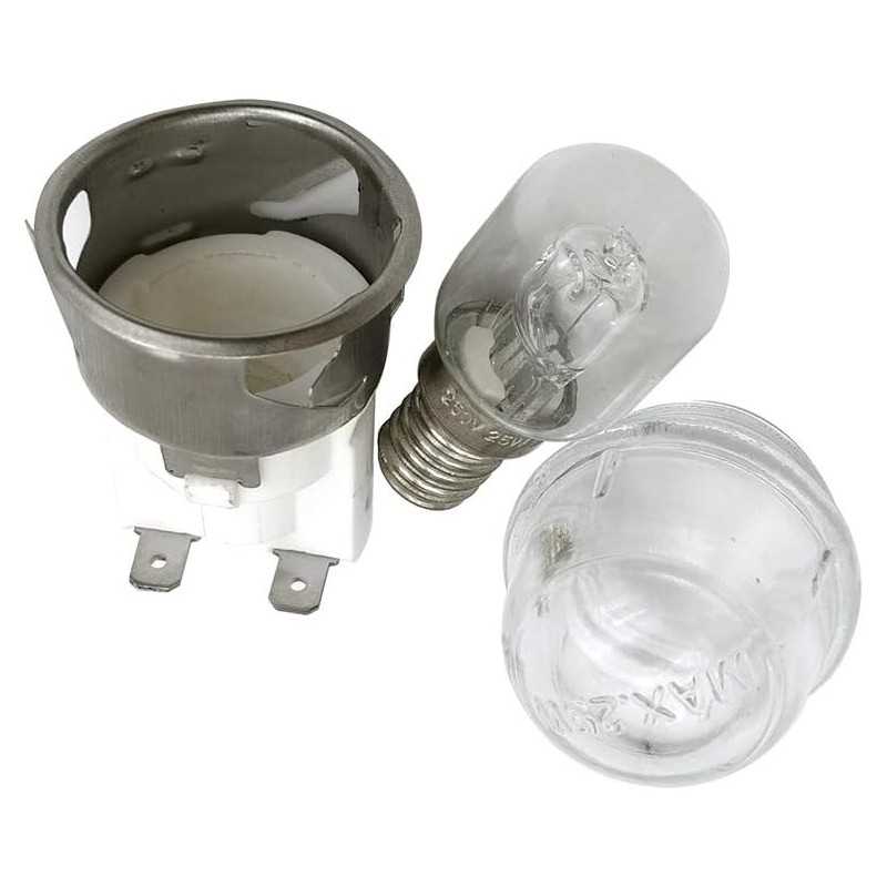 E14 2501-support de lampe de four, 500 degré haute température du four avant, couvercle du four avec 25 W 250V ampoules