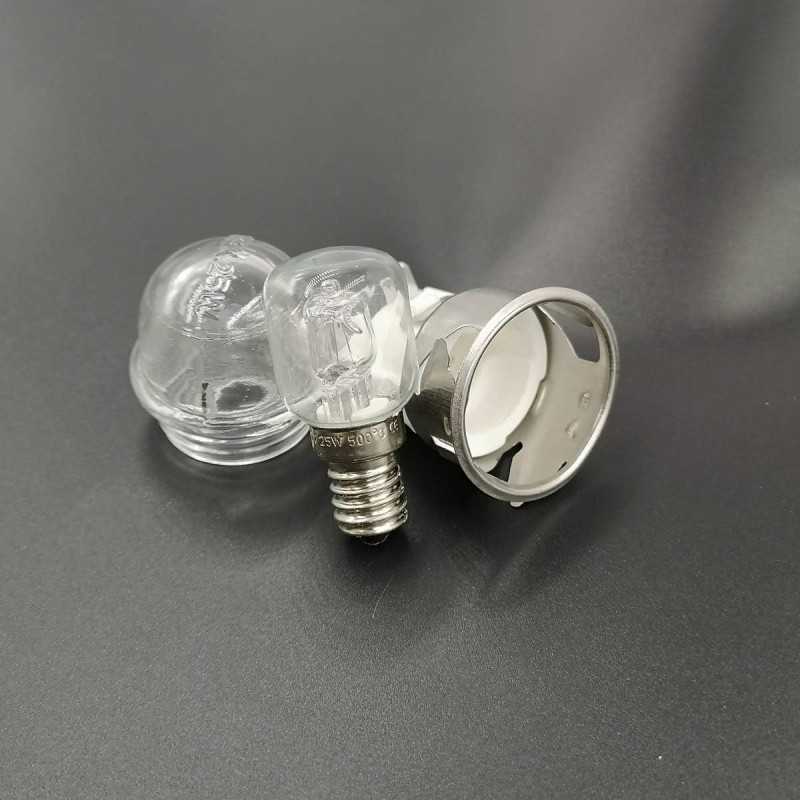 E14 2501-support de lampe de four, 500 degré haute température du four avant, couvercle du four avec 25 W 250V ampoules