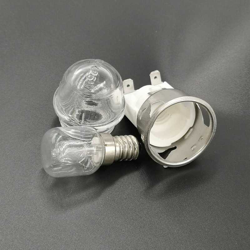 E14 2501-support de lampe de four, 500 degré haute température du four avant, couvercle du four avec 25 W 250V ampoules