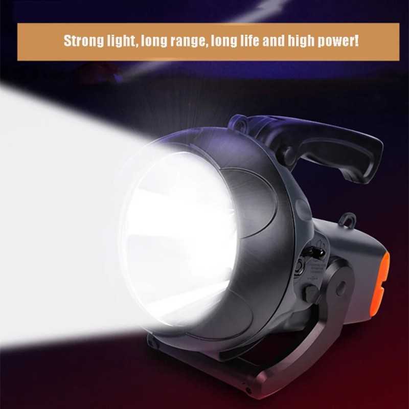 Lampe de poche LED haute puissance, torche portable, longue portée, budgétaire aste, lampe de bain d'urgence, lanterne de