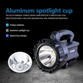 sowav Projecteur rechargeable super lumineux à haute luminosité, projecteur LED avec poignée, étanche IPX4 pour la sécurité de