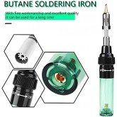 Fer à souder stylo à gaz 1300°C Outil de soudure sans fil stylo de torche fer de gaz de butane rechargeable torche de soufflage