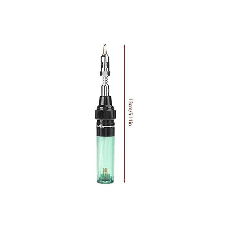 Fer à souder stylo à gaz 1300°C Outil de soudure sans fil stylo de torche fer de gaz de butane rechargeable torche de soufflage