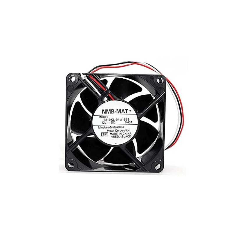 NMB-MAT 2810KL-04W-B89 Ventilateur de refroidissement à 3 fils CC 12 V 0,40 A 70 x 70 x 25 mm NMB-MAT 2810KL-04W-B89 Ventilateur de refroidissement à 3 fils CC 12 V 0,40 A 70 x 70 x 25 mm