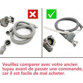 Tuyau d'entrée de sécurité, tuyau universel de remplacement du connecteur Aquastop 3/4 po pour Ariston Bosch Hotpoint LG Siemens