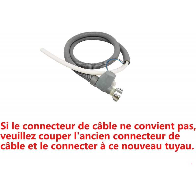 Tuyau d'entrée de sécurité, tuyau universel de remplacement du connecteur Aquastop 3/4 po pour Ariston Bosch Hotpoint LG Siemens