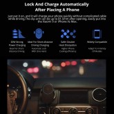 Xiaomi Mi 20W Max Qi Chargeur de Voiture sans Fil WCJ02ZM Pince Automatique avec capteur Infrarouge Intelligent Charge Rapide