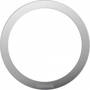 Baseus Halo Series PCCH000012 Lot de 2 anneaux magnétiques en métal Argenté