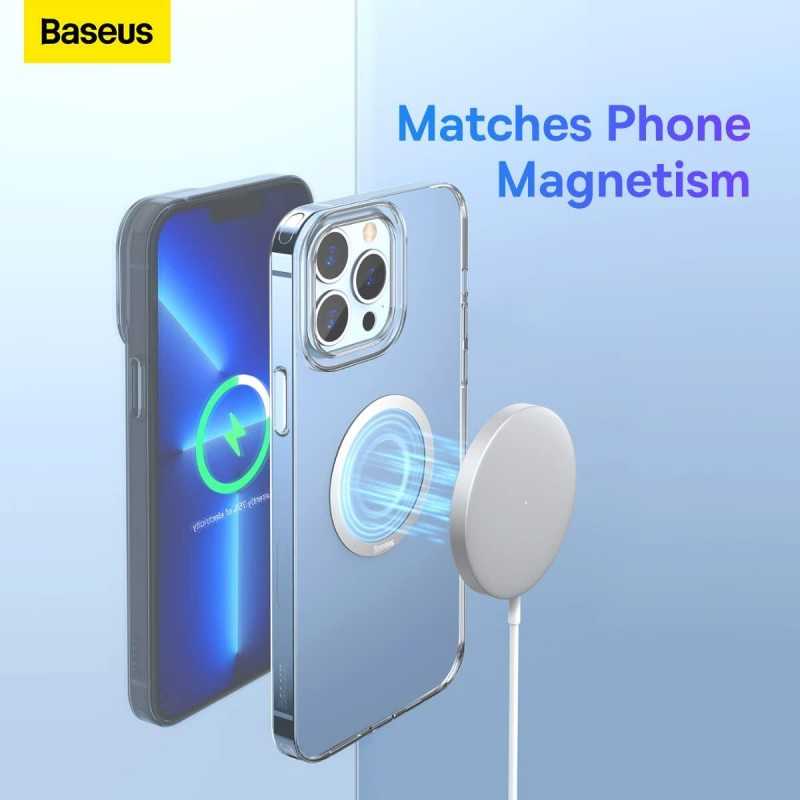 Baseus Halo Series PCCH000012 Lot de 2 anneaux magnétiques en métal Argenté