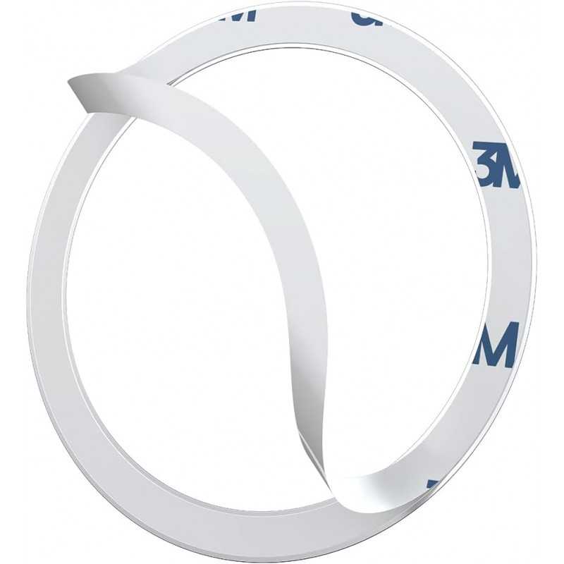 Baseus Halo Series PCCH000012 Lot de 2 anneaux magnétiques en métal Argenté