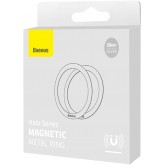 Baseus Halo Series PCCH000012 Lot de 2 anneaux magnétiques en métal Argenté
