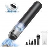 Baseus Aspirateur Voiture Puissant 12000pa Aspirateur à Main sans Fil avec Charge USB-C, Mini Broyeur Poussière pour Voiture,