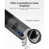 Baseus Aspirateur Voiture Puissant 12000pa Aspirateur à Main sans Fil avec Charge USB-C, Mini Broyeur Poussière pour Voiture,