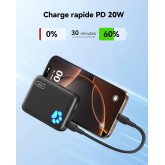 INIU Batterie Externe Magsafe, Petit 10000mAh 20W PD Magnetique Power Bank, USB C Input & Output Batterie Portable Charge Rapide