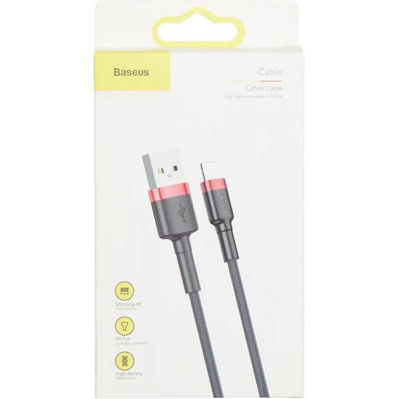 Baseus Cafule Cable - USB to Lightning Cable, 2.4 A, 1 m (Red/Black)