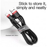 Baseus Cafule Cable - USB to Lightning Cable, 2.4 A, 1 m (Red/Black)
