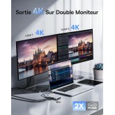 Hub USB C Baseus 9-in-1 avec 4K HDMI et Power Delivery