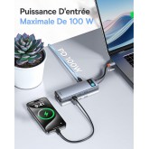 Hub USB C Baseus 9-in-1 avec 4K HDMI et Power Delivery
