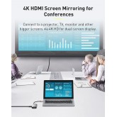 Baseus Hub USB C 7-Port avec 4K 60Hz HDMI, PD 100W, 3 USB-A 3.0 5Gbps, Lecteur Carte SD/TF, USB C Stations d'accueil pour