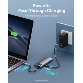 Baseus Hub USB C 7-Port avec 4K 60Hz HDMI, PD 100W, 3 USB-A 3.0 5Gbps, Lecteur Carte SD/TF, USB C Stations d'accueil pour