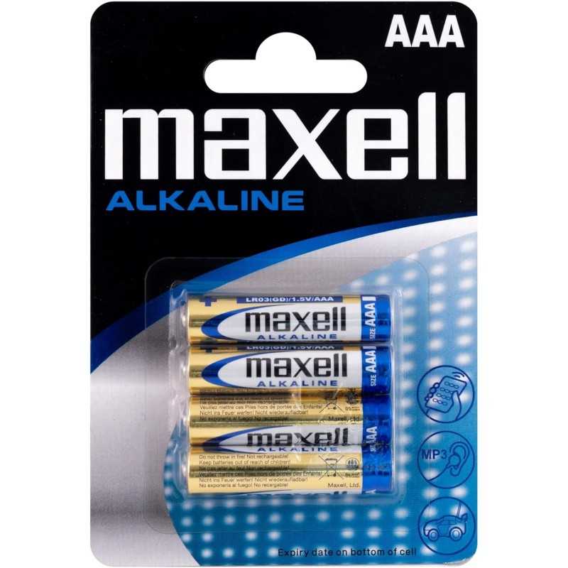 Maxell - Pile Alcaline - AAA x 4 - Long Lasting Power (LR03) Maxell - Pile Alcaline - AAA x 4 - Long Lasting Power (LR03)