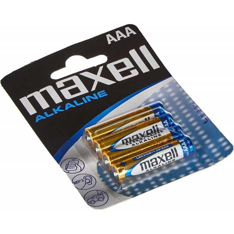 Maxell - Pile Alcaline - AAA x 4 - Long Lasting Power (LR03)