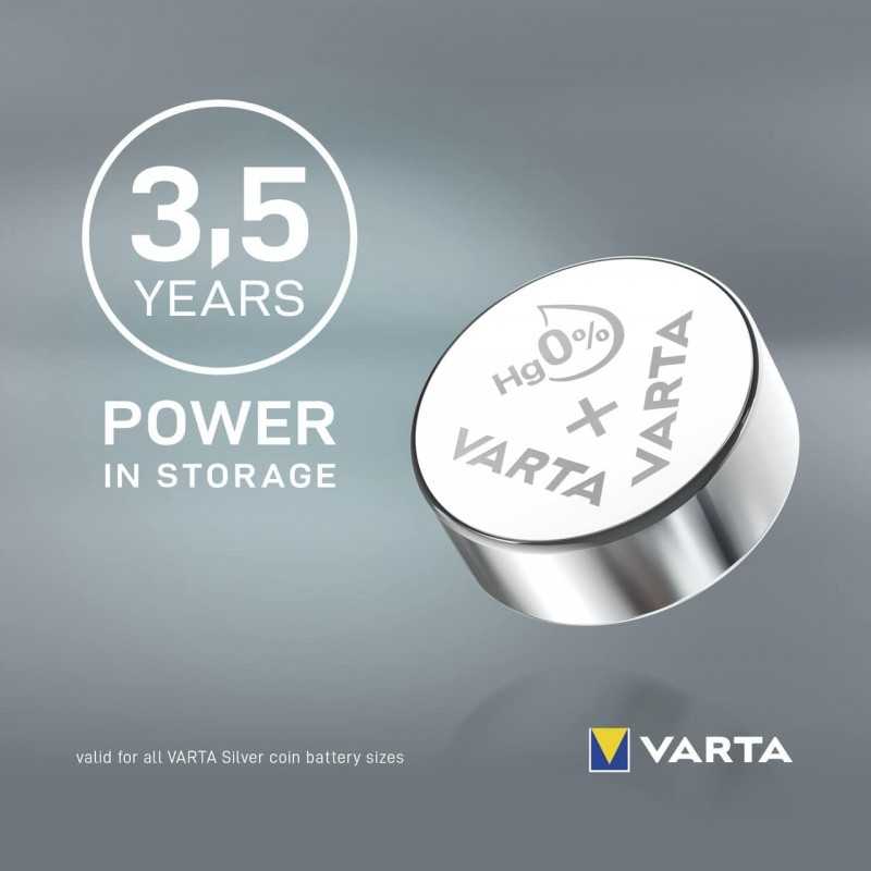 VARTA Piles Bouton V371/SR69 oxyde d'argent, lot de 1, Silver Coin, 1,55V, pour petits appareils électroniques - montres, clés