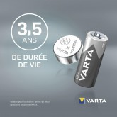 VARTA Piles Bouton V371/SR69 oxyde d'argent, lot de 1, Silver Coin, 1,55V, pour petits appareils électroniques - montres, clés