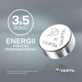 VARTA Piles Bouton V371/SR69 oxyde d'argent, lot de 1, Silver Coin, 1,55V, pour petits appareils électroniques - montres, clés