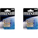 Maxell - Pile Alcaline - AAA x 4 - Long Lasting Power (LR03) (Lot de 2)
