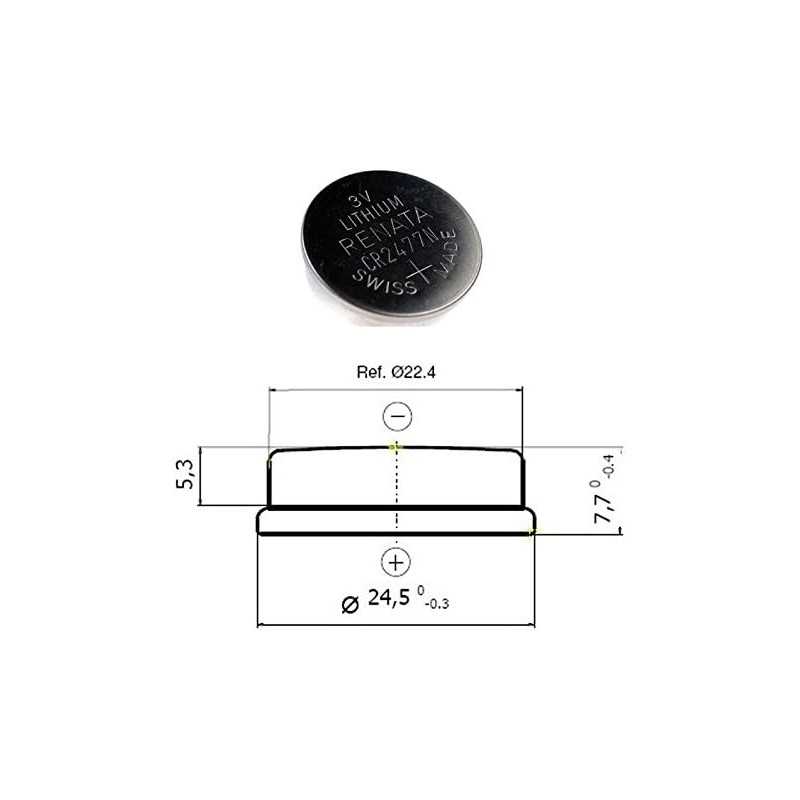 Renata CR2477N Pile Bouton au Lithium 3 V