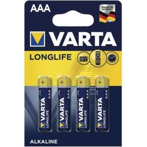 Pile alcaline AAA - LR03 LONGLIFE (Blister 4 unités) Ø10,5 x 44,5 mm, idéale pour Les appareils Qui nécessitent Une énergie